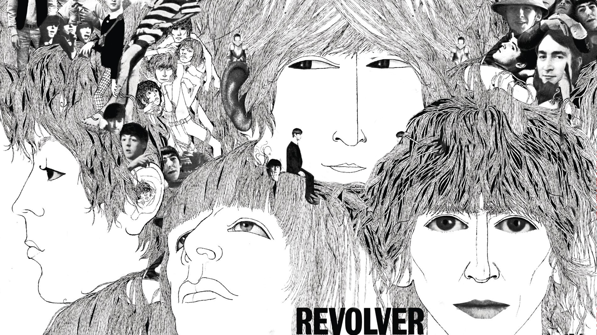 Beatles Revolver platenhoes lijkt een beetje op Zentangle
